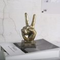 thumbnail image 1 of Adornos de resina europeos, adornos creativos para dedos, manualidades para sala de estar, decoraciones para el hogar, adornos retro, gestos de victoria, bronce, 1 of 5