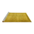 thumbnail image 2 of Ahgly Company Machine Washable Indoor Rectangle Persian Yellow Traditional Area Rugs, 7' x 10', 2 of 4