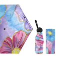 thumbnail image 2 of JSTEL Tie Dye Shibori Print Flower Folding Umbrella for Rain Sun Travel Mini Lightweight Compact Umbrellas, 2 of 5