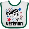 thumbnail image 3 of Inktastic Proud Child of a Veteran- Veterans Day Boys or Girls Baby Bib, 3 of 4