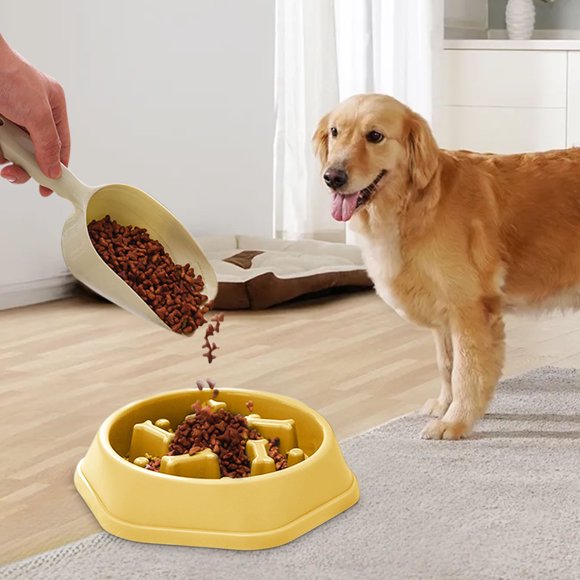 Giunmcul Bol pour Chien Bol de Nourriture Lente Distributeur pour Chiens de Petite et Moyenne Taille Bol de Nourriture Lente pour Chien Chercheur de Cadeaux des Fêtes