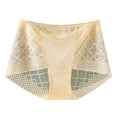 thumbnail image 5 of Yangnuo Plus Size Comfy Soft Breathable Sexy Cheeky Underwear Panties for Women Underwear French Thin Perspective Mesh Lace Underwear Cropping Hip Lifting Low Waist Underwear, 5 of 5