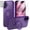 Purple, variant on CASEFIV for iPhone 16 Case,with Magnetic Invisible Stand [Military Drop Protection] [Compatible with MagSafe] Shockproof Slim Translucent Case with 2 Screen Protector+2 Lens Protector,Black