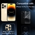 thumbnail image 2 of JETech Camera Lens Protector for iPhone 14 Pro 6.1-Inch and iPhone 14 Pro Max 6.7-Inch, Full Coverage 9H Tempered Glass Ring Cover, Matte Metal Plate, Case Friendly, 1-Pack (Gold), 2 of 7