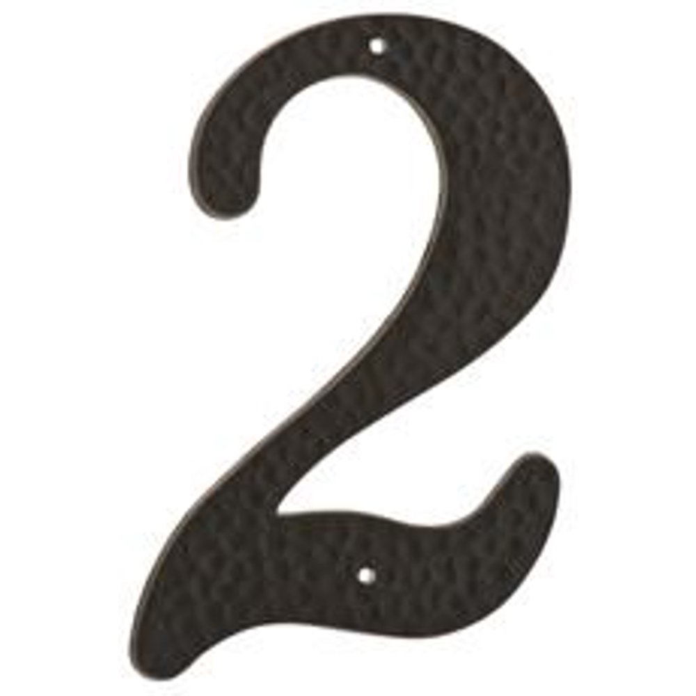 HOUSE NUMBER 2 BLACK PLASTIC 3 IN.