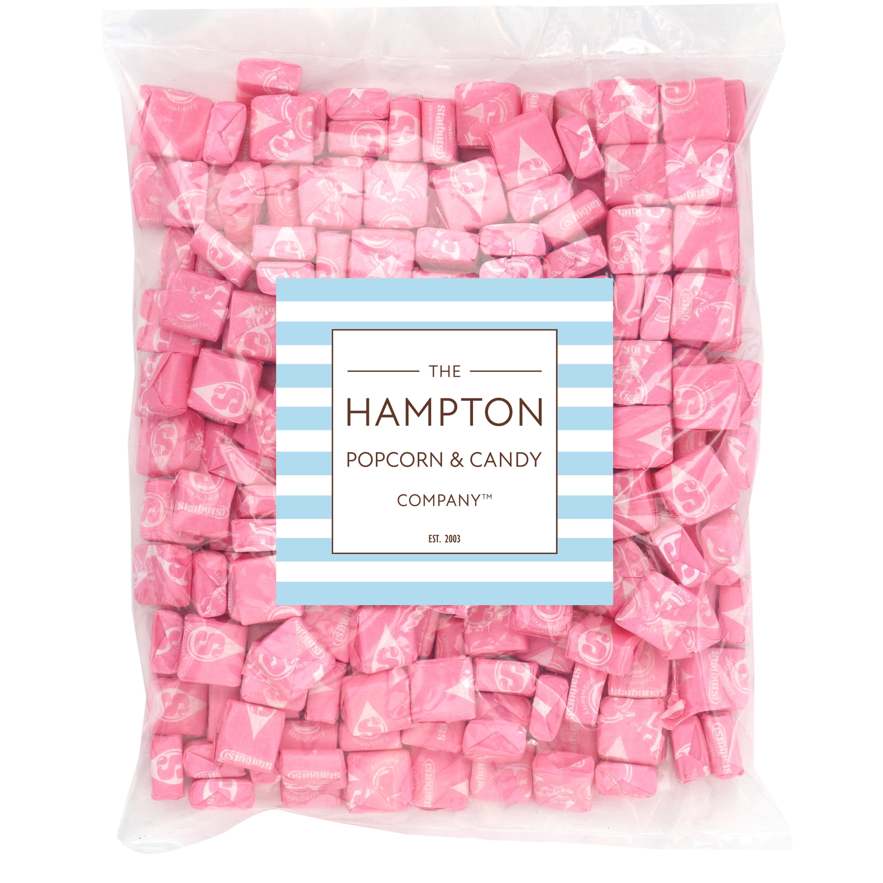 Starburst All Pink Candy 3lb Bulk Bag (Approx. 270 Pieces), Pink Strawberry Candy Fruit Chews