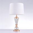 thumbnail image 1 of Pasargad Home PMT-14 Luxus Metal & Crystal Table Lamp Lights, White & Clear, 1 of 1