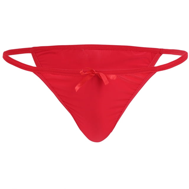 Xnihocha Caleçons Courts Bikini Taille Basse Extensibles Doux pour Hommes Lingerie Rouge G