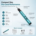 thumbnail image 7 of Wiher Electric Engraving Pen with 37 Bits, USB Rechargeable Cordless Etching Engraving Tool, Portable DIY Rotary Engraver for Jewelry Wood Glass Stone Carving(Blue), 7 of 7
