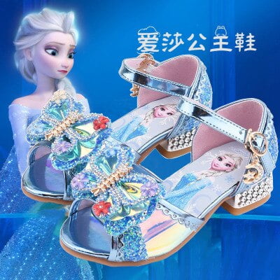Fille Talons Hauts Chaussures de Princesse Reine des Neiges Elsa