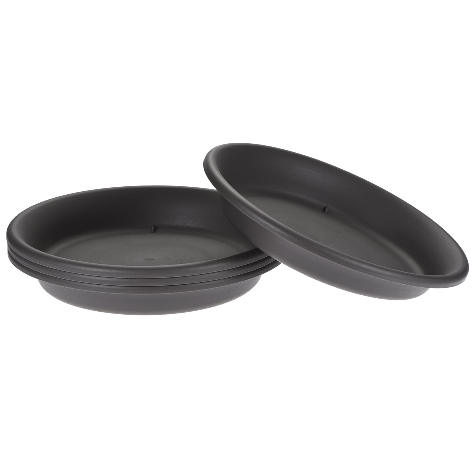 Uxcell 7" Plastic Round Plant Pot Saucers Flower Drip Trays, Brown 4