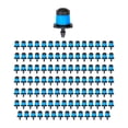 thumbnail image 1 of Equipo de goteo de gotas de riego de riego 100x 100x Equipo de altura de 3 cm 360 grados Círculo completo para macetas de riego de patio trasero del, 1 of 8