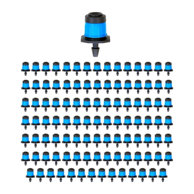 Equipo de goteo de gotas de riego de riego 100x 100x Equipo de altura de 3 cm 360 grados Círculo completo para macetas de riego de patio trasero del