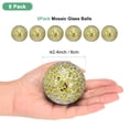 thumbnail image 3 of Uxcell Decorative Ball for Bowls, 2.4 Inch Mosaic Glass Decorative Bowl Fillers Gold, 3 of 7
