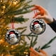 thumbnail image 3 of Wmhnj Adornos navideños de madera con animales sonrientes con gorros de Pap Noel para una decoracin festiva., 3 of 9