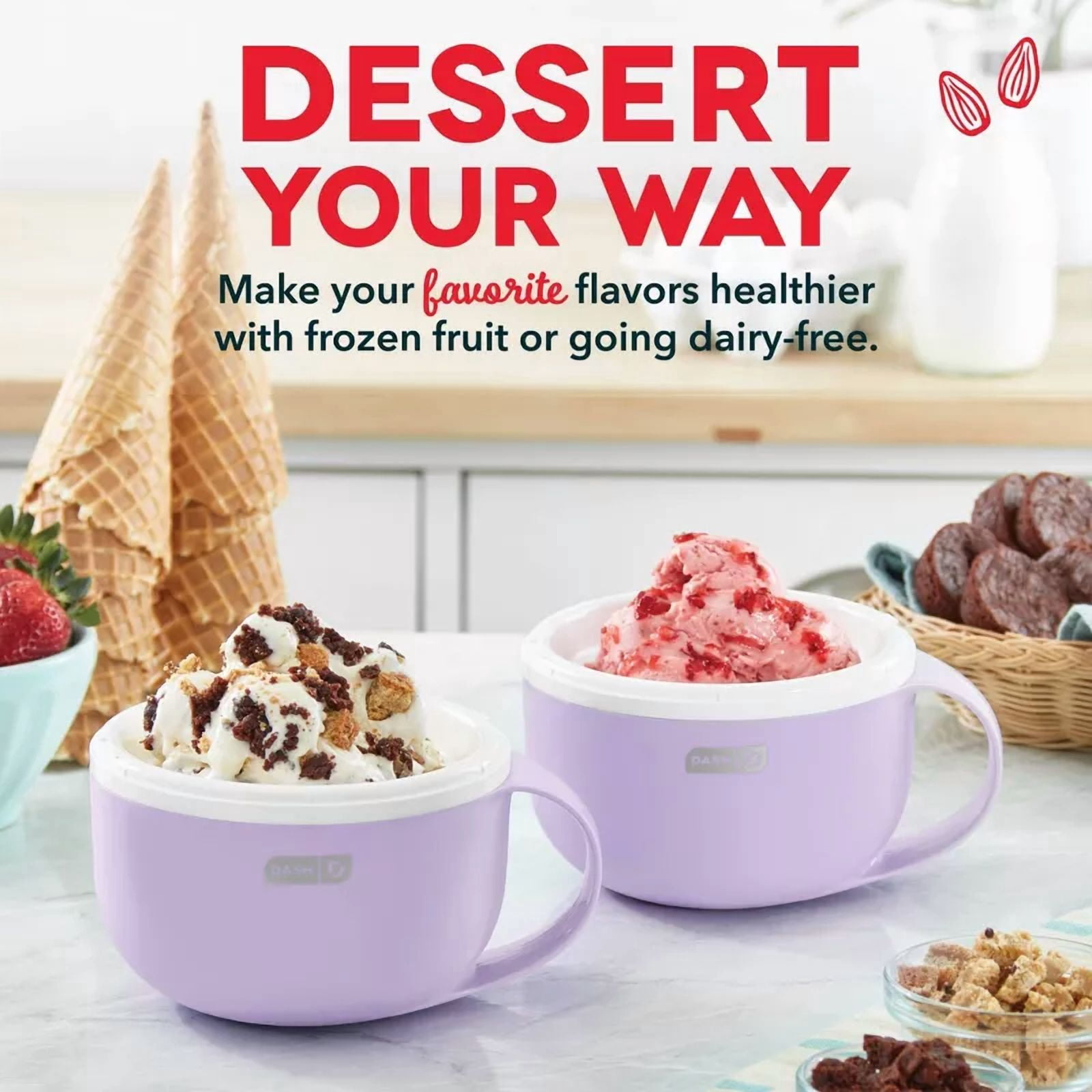 Electric Ice Cream Maker Multi-Purpose Soft Serve Ice Cream Machine
