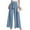 Light Blue, variant on Dianli Solid Long Wide Leg Pants Outfit Deals Of The Day Women's Solid High Waist Print Pants Wide Leg Pants Casual Loose Pants Brown S