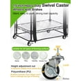 thumbnail image 4 of 5-Tier Mini Greenhouse with Caster Wheels, Each Shelf Height Adjustable Metal Plant Shelf with PVC Cover for Seed Starting Trays, Seedling Pots, Plant Pots, 11x16x57inch, 4 of 6