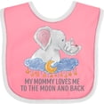 thumbnail image 3 of Inktastic My Mommy Loves Me to the Moon and Back Boys or Girls Baby Bib, 3 of 4