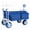 Blue 4, variant on Heavy Duty Folding Camping Wagon Cart with Bench Seat, Convertible All-in-One Utility Wagon for Outdoor Adventures, Black/Gray, 220lbs Capacity