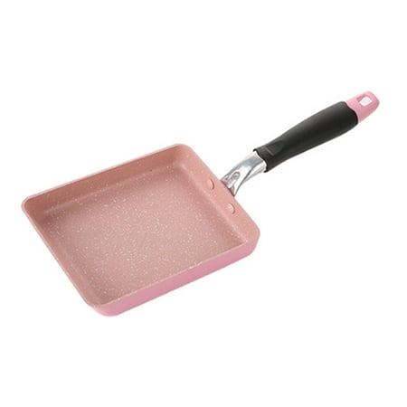 

Frying Pan Stainless Steel Non-stick Frypan Square Kitchen Cooking Skillet Cookware Pink