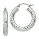 Sterling Silver Rhodié 4.00mm Boucles d'Oreilles Taille Diamant QE3546 – image 1 sur 2
