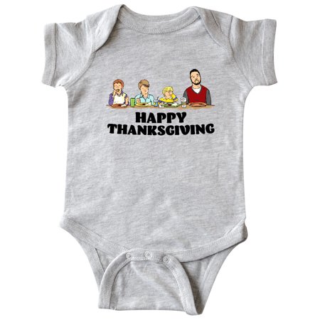 

Inktastic Happy Thanksgiving Kid s Table Trouble Gift Baby Boy or Baby Girl Bodysuit