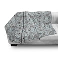 thumbnail image 3 of Garden Art Soft Flannel Fleece Throw Blanket, Nature Scene Butterfly Dragonfly and Daisies on Pale Background, Cozy Plush for Indoor and Outdoor Use, 50" x 70", Pale Blue White, by Ambesonne, 3 of 6
