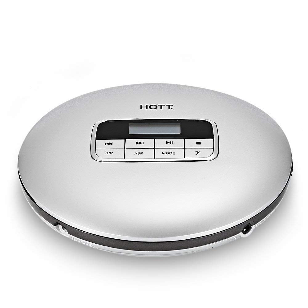 HOTT CD511 Personal CD Player with Headphone Portable CD Player Blue Anti-Skip//Shockproof Protection Compact CD Music Disc Walkman Player with LCD Display for Adults Students Kids