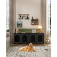 thumbnail image 2 of Dog Crate Furniture, 71" Heavy Duty Dog Kennels with Divider, Pads, Side Table, TV Cabinet, 2 of 7