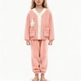 thumbnail image 2 of Gibobby Children Plush Coral Fleece Bathrobe,Cozy Hooded Robe with Belt,Cute Print,for Kids Toddlers 2-12 Years,Warm After-Bath Loungewear Toddler Pajamas,Pink,Size 13-14T, 2 of 4