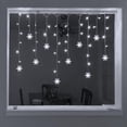thumbnail image 5 of ZOELNIC Snowflake Window Curtain Lights, 11.5ft 96 LED Snowflake Christmas Lights with 8 Lighting Modes Twinkle Fairy Light for Christmas Tree,Bedroom,House, Holiday,Yard Decoration (Cool White), 5 of 7