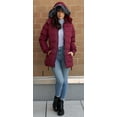 thumbnail image 3 of The Whole Shebang Women's Puffer Winter Coat with Faux-Fur Trim Hood, Zip Front; Long Sleeve, Warm, Vegan Down L, 3 of 6