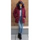 thumbnail image 2 of The Whole Shebang Abrigo de Invierno para Mujer con Capucha con Ribete de Piel Sintética, Frente con Cremallera; Manga Larga, Cálido, Plumón Vegano S, 2 of 6