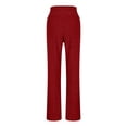 thumbnail image 3 of Women Flare Ribbed Pants High Waist Elastic Wide Leg Sweater Pant Lounge Pajama Pants Comfy Open Bottoms Palazzo, 3 of 6