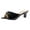 Black, variant on Kitten Heels for Women Pointed Open Toe Sandals Dressy Slip on Shoes Rhinestone Bow Slides