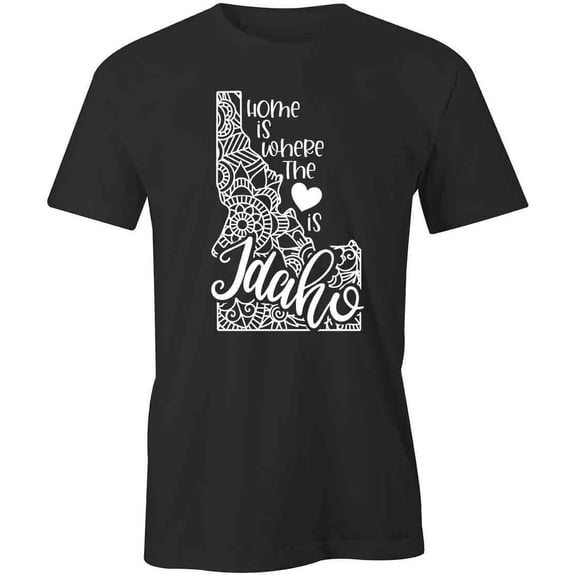 Home Is Where The Heart Is - Idaho T-Shirt | White Tee Gift
