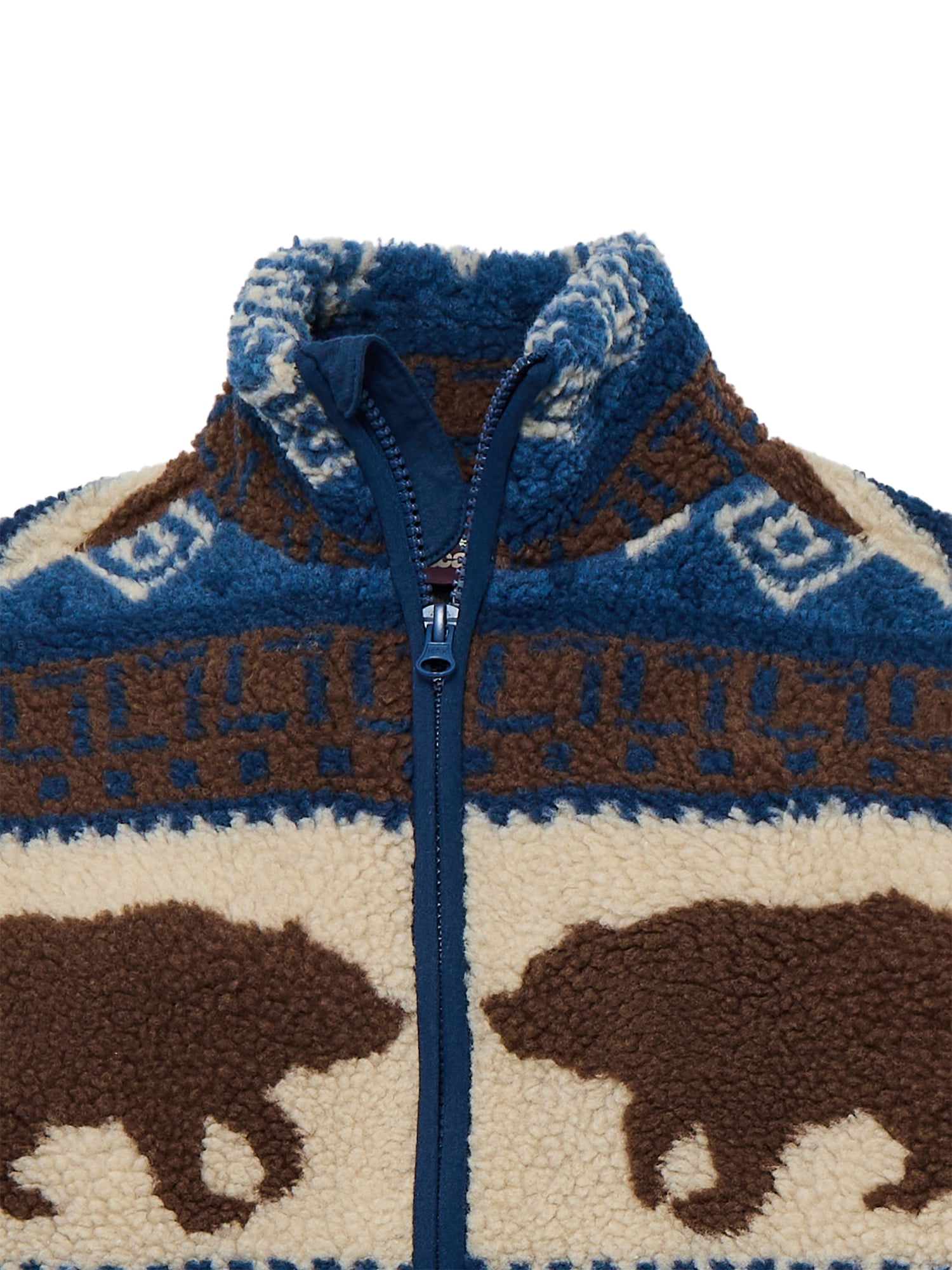 Weekend Academy Boys Faux Shearling Full Zip Jacket, Sizes 4-18