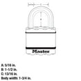 thumbnail image 6 of Master Lock M1XDBLF Magnum Heavy Duty Padlock with Key, 1 Pack, 6 of 7