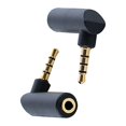 thumbnail image 1 of Seitruly 2 adaptadores de Audio de 3,5mm, convertidor de auriculares macho a hembra, enchufe de conversión de medios portátil de ángulo Electrónica, 1 of 6