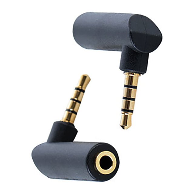 Seitruly 2 adaptadores de Audio de 3,5mm, convertidor de auriculares macho a hembra, enchufe de conversión de medios portátil de ángulo Electrónica