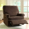 thumbnail image 2 of Birch Hill Swivel Glider Recliner Stella Contrast Piping, Brown, 2 of 7