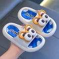 thumbnail image 2 of LIIPEE Girls Boys Slippers Summer Fashion Cartoon Open Toe Non-Slip Soft Sole Flip Flops Slip On Water Shoes Infant Leisure Shower Slipper,White,9.5-10 Years, 2 of 4