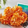 thumbnail image 3 of ZOELNIC 10pcs Artificial Flowers Realistic Hydrangea Flowers Bouquet for Wedding Party Office Home Decor,Orange, 3 of 6