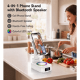 thumbnail image 3 of Cillso Phone Stand with Bluetooth Speaker, Gifts for Men Women, Foldable Adjustable Desktop Phone Holder with HD Stereo Sound & LED Lights, 4-in-1 Tech Gadget Compatible with iPhone, Android & iPad, 3 of 9