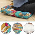 thumbnail image 7 of Square Dutch Velvet Meditation Pillow 22 Inch, Bohemian Style Floor Cushion for Yoga and Reading, 7 of 7