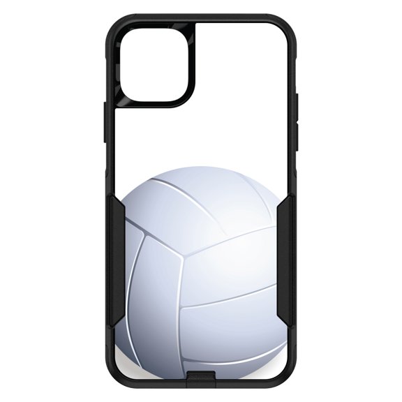 DistinctInk Custom SKIN / DECAL compatible with OtterBox Commuter for iPhone 11 (6.1" Screen) - White Volleyball