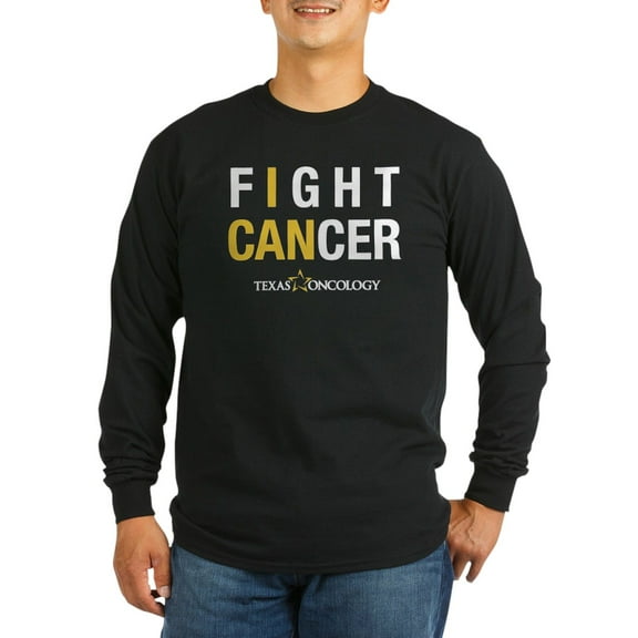 CafePress - I Can Fight Cancer Long Sleeve Dark T Shirt - Long Sleeve Dark T-Shirt