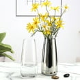 thumbnail image 3 of Glass Vase Tall Modern: Elegant Flower Vase Floral Container Table Centerpiece, 3 of 10