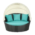 thumbnail image 6 of Modway Siesta Rattan Weave/Aluminum Canopy Patio Daybed in Espresso/Turquoise, 6 of 6